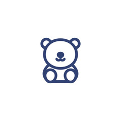 Teddy Bear cartoon line icon