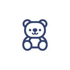 Teddy Bear cartoon line icon