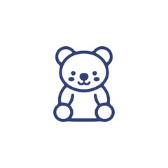 Teddy Bear cartoon line icon