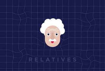 Relatives Science Flat Design Character