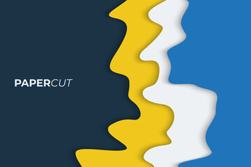 Abstract wavy paper background in bright colors