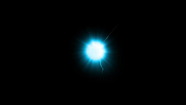 Blue Electrical Star Rays Animation