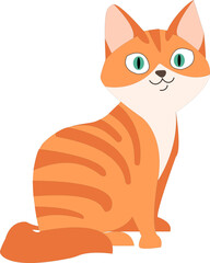 Orange cat standing illustration cat day