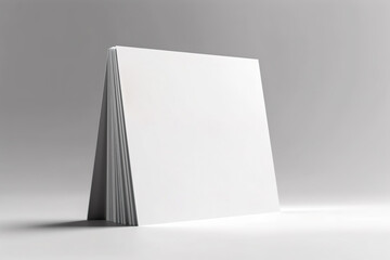 Blank book Cover White magazine mockup , Clean Letter landscape mockup blank or Vertical business card white blank , Created with generative AI