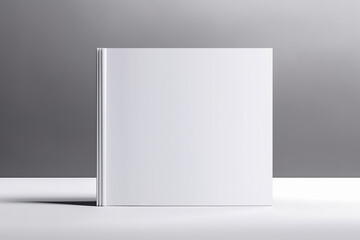 Blank book Cover White magazine mockup , Clean Letter landscape mockup blank or Vertical business card white blank , Created with generative AI