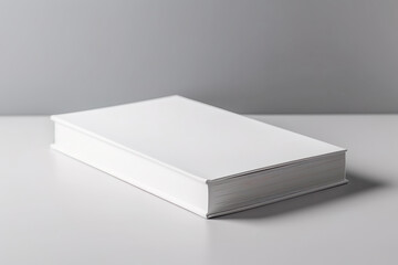 Blank book Cover White magazine mockup , Clean Letter landscape mockup blank or Vertical business card white blank , Created with generative AI