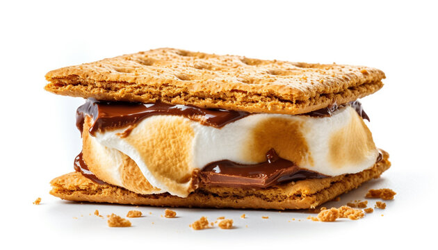abcatp An ultra HD studio photo of smores on a white background HD Wallpaper