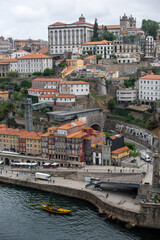 Obraz premium View of the Porto waterfront from above. Portugal