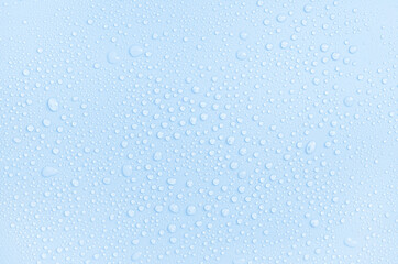 drops on a pastel blue background