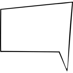 Obraz premium Rectangular Speech Bubble