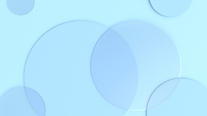 abstract blue glass background. 3D render.