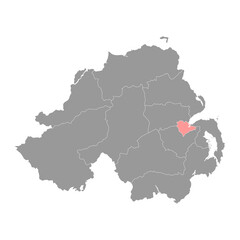 Fototapeta na wymiar Belfast map, administrative district of Northern Ireland. Vector illustration.