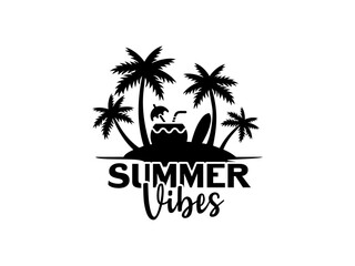 Fototapeta premium Summer And Beach SVG Design