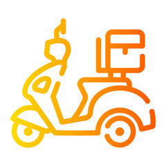 delivery bike Line Gradient Icon