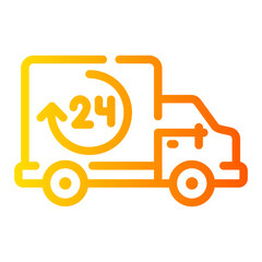 24 support Line Gradient Icon
