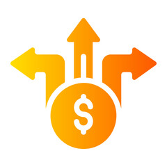 Obraz premium costs Gradient icon
