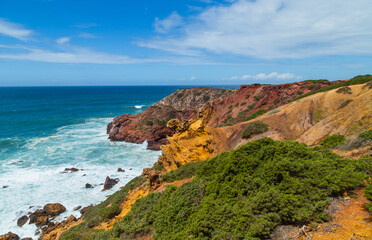 Cliffs in the Algarve West Coast