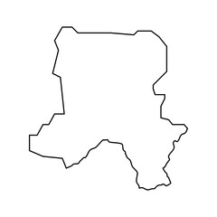 Ferizaj district map, districts of Kosovo. Vector illustration.
