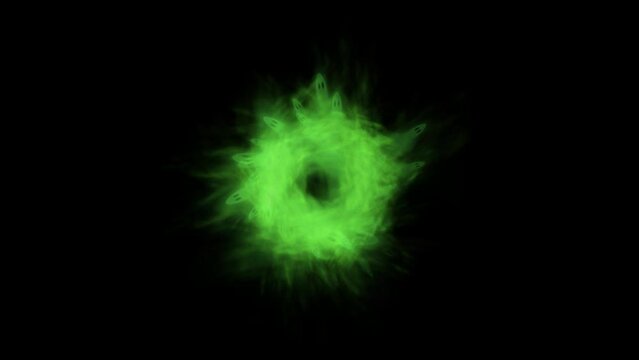 Green Cloud Spinned Ghosts Animation