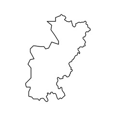 Gjilan district map, districts of Kosovo. Vector illustration.