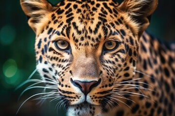 Portrait of a leopard. Generative AI