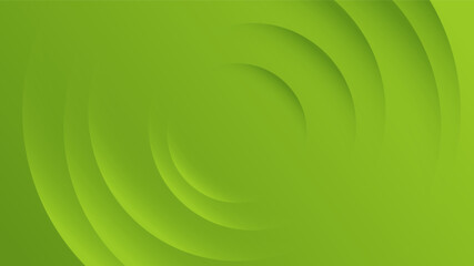 Modern Abstract Background with Motion Round Circle Wave and Green Gradient Color