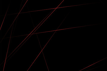 Abstract black with red lines, triangles background modern design. Vector illustration EPS 10.