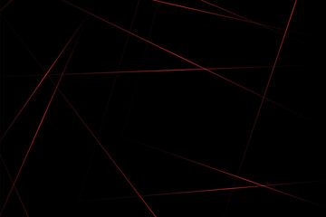 Abstract black with red lines, triangles background modern design. Vector illustration EPS 10.