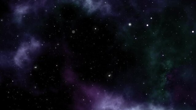 beautiful colored nebula in the great universe