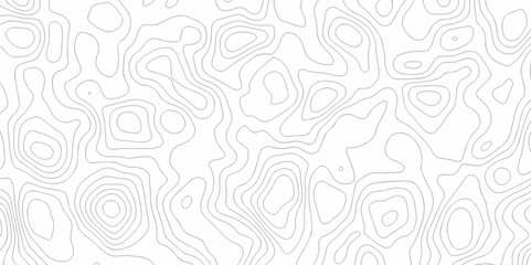 Seamless pattern with White sea map and topographic contours map background,curved reliefs abstract background. Topographic map patterns, topography line map. White background with topographic.