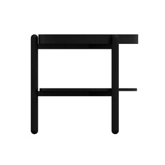 coffee table isolated on transparent background, 3D illustration, cg render