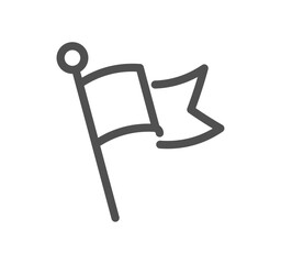 Flag related icon outline and linear vector.