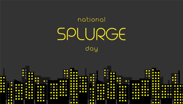 National Splurge Day, Against The Background Of Buildings At Night