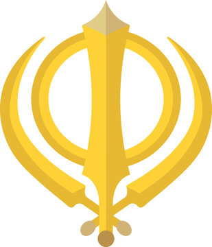 golden sikhism Religious symbol vector image	
