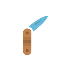 folding knife icon on a white background, vector illustration