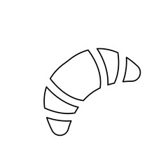 croissant icon on a white background, vector illustration