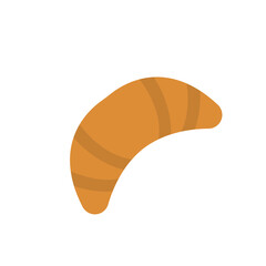 croissant icon on a white background, vector illustration