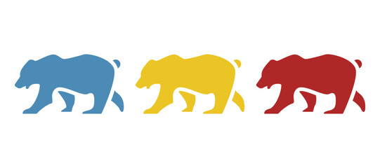 bear icon on a white background, vector illustration