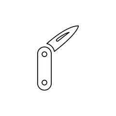 folding knife icon on a white background, vector illustration