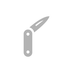 folding knife icon on a white background, vector illustration