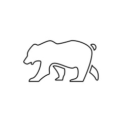 bear icon on a white background, vector illustration