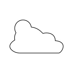 icon of clouds and sun, cloudy weather, vector illustration