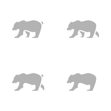 bear icon on a white background, vector illustration