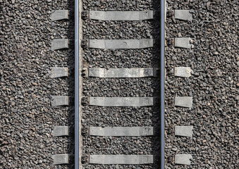 Railway background texture, top view