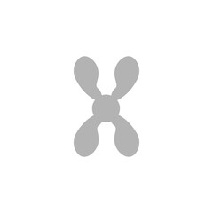 x chromosome icon on a white background, vector illustration