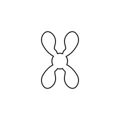 x chromosome icon on a white background, vector illustration