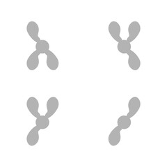 x chromosome icon on a white background, vector illustration