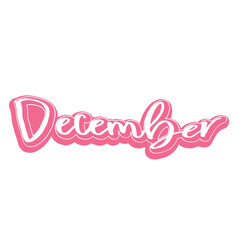 Calendar month.  December word art silhouette
