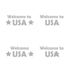 icon welcome to USA, on a white background, vector illustration