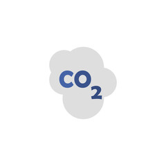 gas emissions icon on a white background, vector illustration